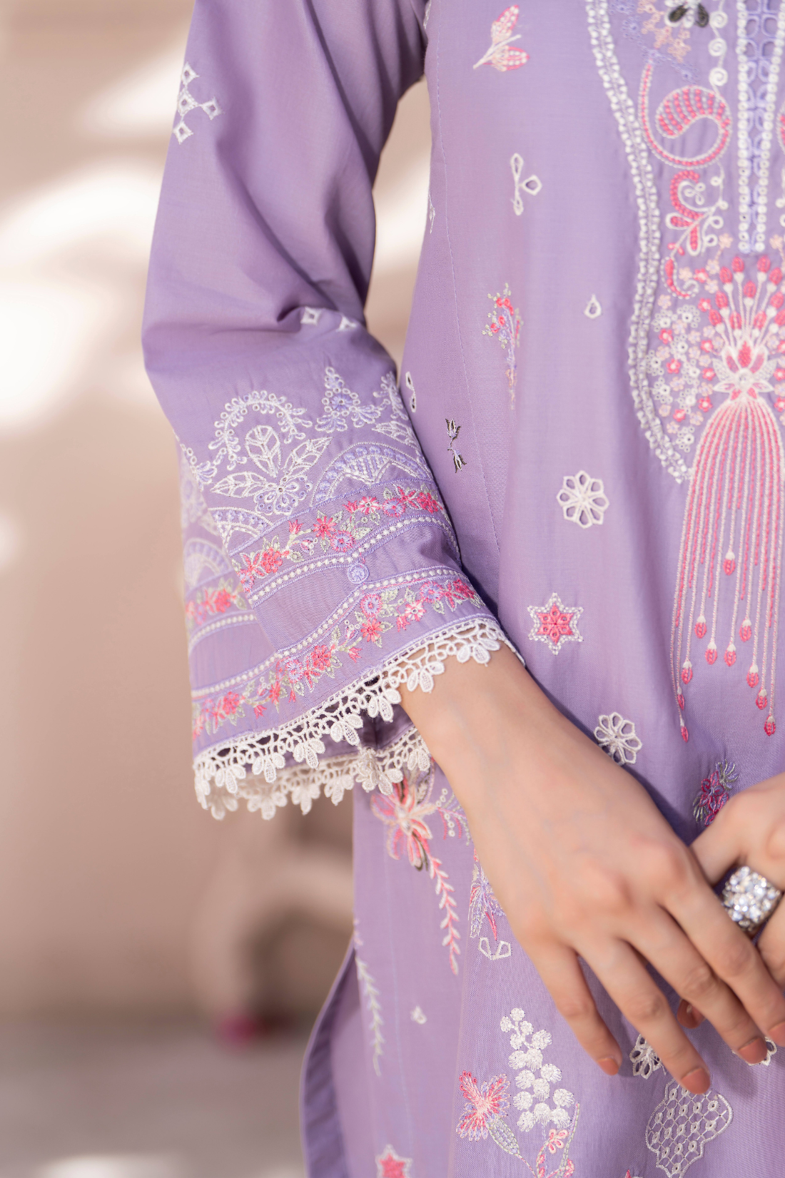 Lilac Gulnaar - 3pc Suit Ready to wear