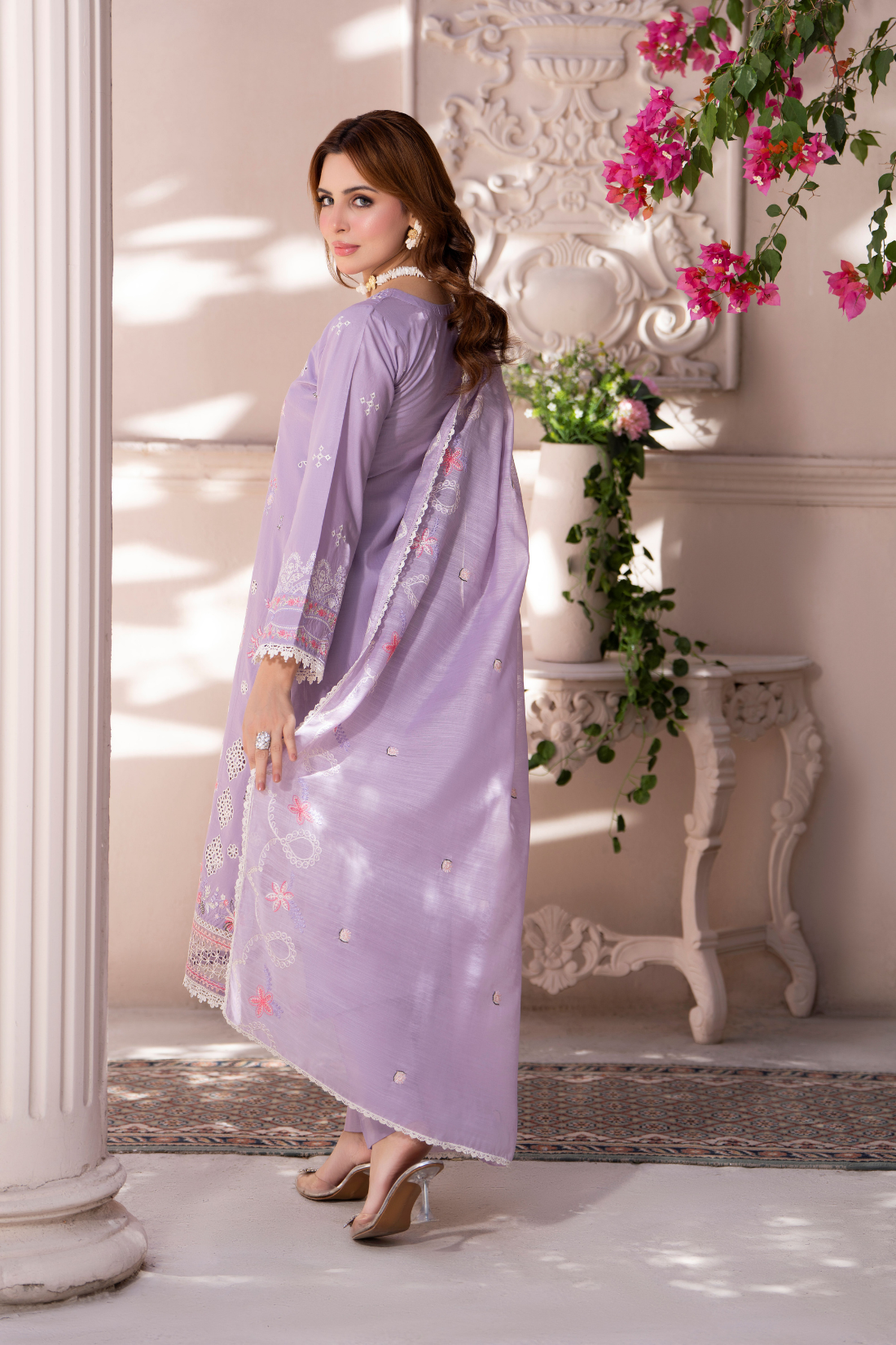Lilac Gulnaar - 3pc Suit Ready to wear
